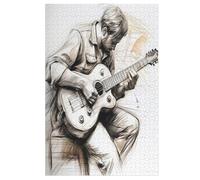 Guitars Puzzle en Bois Enfant 1000 Pièces - Jeu EduChatif Motricité Fine Et Concentration - Puzzles pour Adultes (78×53cm)