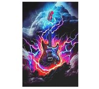 Guitars Puzzles en Bois 1000 Pièces Adultes, Poster Jigsaw Puzzle, Design Unique Jouet ÉduChatif pour Adolescents Et Enfants (78×53cm)