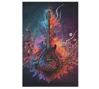 Guitars Puzzles en Bois 1000 Pièces Adultes, Poster Jigsaw Puzzle, Design Unique Jouet ÉduChatif pour Adolescents Et Enfants (78×53cm)