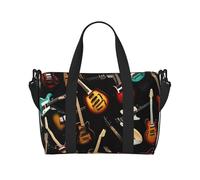 Guitars-Standard-Scale-2_00x Sac de voyage à main imprimé, sac de sport, sac de nuit, sac de voyage de plage, sacs de week-end pour homme et femme, noir, taille unique, Noir/blanc, One Size