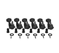 Guitarworks Lot de 6 mécaniques verrouillables Noir