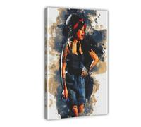 GUITDW Poster sur toile de la chanteuse Amy Winehouse - Décoration de chambre à coucher, de sport, de bureau, de chambre, cadeau - 30 x 45 cm