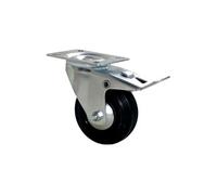 Guitel point M - Roulette Port-roll Manutal pivotante à frein 158 x ø125 mm - Pour 125 Kg