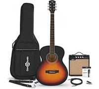 Guitrare Électro-Acoustique d'Étude Sunburst, Ampli Acoustique 15 W et Accessoires