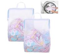 Guittly Lot de 2 filets à linge pour machine à laver - 55 x 50 x 16 cm - Avec fermeture éclair - Réutilisables - Pour sous-vêtements, chemisiers, soutiens-gorge, vêtements de bébé, etc