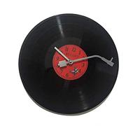 GUIXAN Horloge Murale silencieuse et Universelle Ronde en Vinyle Noir, idéale pour la Maison, Le Bureau, la Salle de Classe, Le Garage ou Le Salon (Grand Format).