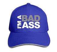 GUIZAZYY Custom Bad Ass Adjustable Sandwich Hunting Peak Hat & Cap Royalblue