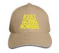 GUIZAZYY Custom Boldly Going Nowhere Adjustable Sandwich Hunting Peak Hat & Cap Natural