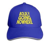 GUIZAZYY Custom Boldly Going Nowhere Adjustable Sandwich Hunting Peak Hat & Cap Royalblue