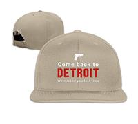 GUIZAZYY Custom Come Back to Detroit We Missed You Adjustable Baseball Hat & Cap Natural