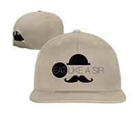 GUIZAZYY Custom Eat Like A Sir Adjustable Baseball Hat & Cap Natural