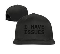 GUIZAZYY Custom I Have Issues Adjustable Baseball Hat & Cap Black