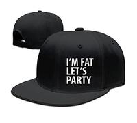 GUIZAZYY Custom Im Fat Lets Party Adjustable Baseball Hat & Cap Black