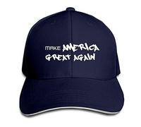 GUIZAZYY Custom Make America Great Again Funny 100% Cotton Peak Cap for Girls Black