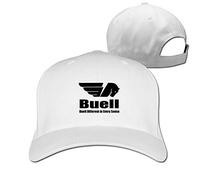 GUIZAZYY Customized Buell Different in Every Sense Logo Geek 100% Organic Cotton Cricket Cap for Mans White