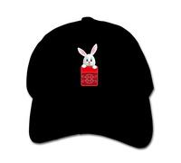 GUIZAZYY Customized Pockets of The Rabbit Red Cool Hip-Pop Caps for Children Black
