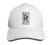 GUIZAZYY Customized Rolls Royce Logo Cool 100% Cotton Cricket Cap for Unisex White