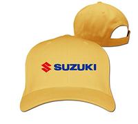 GUIZAZYY Customized Suzuki Motor Corporation Logo Cool 100% Organic Cotton Peak Cap for Boys White