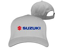 GUIZAZYY Customized Suzuki Motor Corporation Logo Cool 100% Organic Cotton Peak Cap for Boys White
