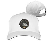 GUIZAZYY Customized We Love You Mom Adjustable Baseball Cap Hat for Unisex,Black