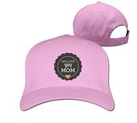 GUIZAZYY Customized We Love You Mom Adjustable Baseball Cap Hat for Unisex,Black