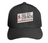 GUIZAZYY Go to Church Or The Devil Will Get You Men's Casquette Hat