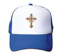 GUIZAZYY Gothic Christian Cross Adult Snapback Mesh Hats RoyalBlue