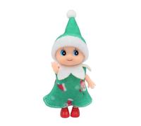 GUIZIYAO Poupée Elfe de Noël, Mini Poupée Émulée, Bébé Lutin Farceur, Nouveauté Jouet pour Garçons Et Filles, Cadeau De Noël (Vert)