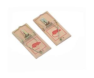 GUIZMAX Lot de 2 piege a Souris, souriciere avec Bascule Bois tapette