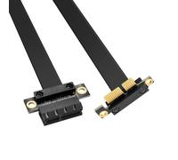 GUJL-Adaptateur D'Extension Pci-E 1X-Câble D'Extension Pcie 90 °-1 X Mâle Vers Horizontal Femelle De 180 Degrés-Pour Cartes Graphiques,Cartes Réseaux,Cartes Son,Etc. (90 Degrés-30 Cm)