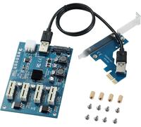 GUJL-Pci-E X1 À 4 Emplacements Pci-E X1,Carte Multiplicateur Pci Express Bitcoin Miner