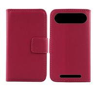 Gukas Design Veritable Cuir Etui pour Doro 8035 Housse Coque Premium Case TPU Silicone Cover Flip Protecteur Portefeuille Genuine Leather Cas Couverture Wallet (Rose)