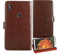 Gukas Flip Premium Retro Business Cuir Housse Coque Étui pour Konrow Sky Plus 6.2" Cas Magnétique Téléphone Couverture Protecteur Portefeuille Cover Case Support Stand (Brun)