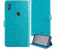 Gukas Flip Premium Retro Business Cuir Housse Coque Étui pour Konrow Sky Plus 6.2" Cas Magnétique Téléphone Couverture Protecteur Portefeuille Cover Case Support Stand (Bleu)