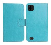 Gukas Housse Coque pour Orange Neva Leaf 5.99" PU Cuir Etui Leather Case Cover Flip Cas Couverture Protecteur Portefeuille Book Wallet (Bleu)