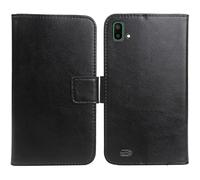 Gukas Housse Coque pour SFR Altice E54 5.99" PU Cuir Etui Leather Case Cover Flip Cas Couverture Protecteur Portefeuille Book Wallet (Noir)