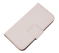 Gukas Housse Coque pour SFR STARXTREM 6 5.5" PU Leather Cuir Etui Case Cover Flip Protection Portefeuille Wallet Blanc