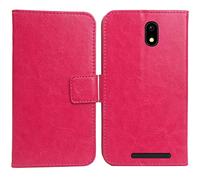 Gukas Housse Coque pour TTfone TT20 Smart 3G 4" PU Cuir Etui Leather Case Cover Flip Cas Couverture Protecteur Portefeuille Book Wallet (Rose)