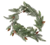 Gukasxi Guirlande de Noël de 1,5 m avec 10 LED de verdure artificielle pour pommes de pin, hiver, intérieur, extérieur, mariage, fête de Noël