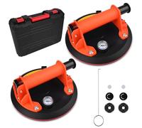 GuKKK 2 x Ventouses Carrelage avec Manomètre,Ventouse Vitre Professionnelle, Charge Maximale 200KG, Ventouse Carrelage, Ventouse Pare BriseVentouses en Verre Pour Soulever de Vitre, Carrelage,Meubles