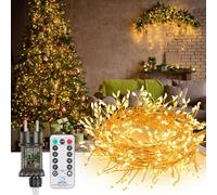 GuKKK 5M 300 LED Guirlande Lumineuse, Guirlandes Lumineuses Noel Decoration, 8 Modes Fil de Guirlandes Cuivre Lumineuses, Étanche IP65, Guirlande LED pour Décoration Noël, Intérieur, Extérieur