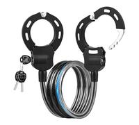 GuKKK Antivol Trotinette Electrique, 158CM Antivol Velo, Câble Antivol à Clés avec Menotte, 1.46KG Serrure de Haute Sécurité Cadenas Trottinette Électrique pour Poussettes, Trottinettes, Vélos