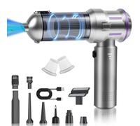 GuKKK Aspirateur à Main, Aspirateur Voiture Puissant 4-en-1, 16000Pa Aspirateur à Main sans Fil, Mini Aspirateur de Voiture avec Moteur Brushless, 3 Niveaux Réglables, pour Bureau, Maison, Cuisine