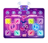 GuKKK Bambini Tappetino da Ballo Con 8 LED,Tappeto da Ballo Con Bluetooth per 3 4 5 6 7 8+ Anni,Tappetino da Ballo Elettronico,Giocattolo Tappeto Musicale da Ballo,Regali di Natale di Compleanno (SR)