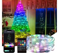 GuKKK Guirlandes Lumineuses RGB, 10 m 100 LED, USB Bluetooth String Light, Réagir à la Musique, Contrôlées par App, pour Decoration Noel Exterieur et Interieur
