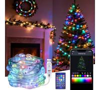 GuKKK Guirlandes Lumineuses RGB 15M 99 LED, Lumineuse Extérieur Intérieur Étanche, USB Guirlande Led Chambre, Réagir à la Musique, Guirlande Led Chambre pour Balcon, Fête, Décoration (15M Diamant)