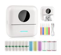 GuKKK Imprimante Photo Portable, Mini Instantané sans Fil, Thermique BT Mobile pour Liste d'étiquettes, Reçu, Mémos