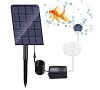 GuKKK Kit de pompe à air à énergie solaire, pompe à oxygène solaire pour aquarium 2 W, aérateur solaire de bassin, tuyaux et pierres de ventilation, pour jardin, aquarium à poissons, étang de pêche