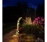 GuKKK L'arrosoir Solaire Allume Les Décorations de Jardin, Lampe Solaire à LED pour Jardin, la Lumière étanche du Ciel étoilé avec Le Support, Décoration de Jardin, pour Jardin (En forme d'éventail)
