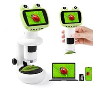 GuKKK Microscope Numérique 2.0" IPS,1000X Microscope de Poche,1080P HD Microscopes USB WiFi, Microscop e Portable avec 8 lumières LED Réglables pour Téléphones iPad Android Windows Mac